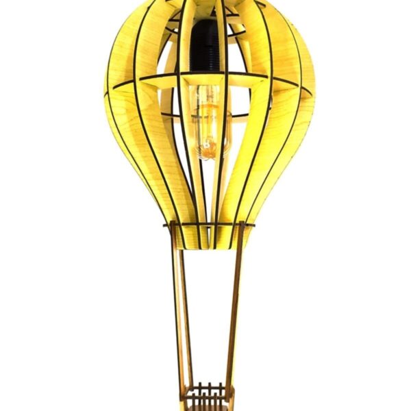 Çocuk Genç Odası Için Doğal Ahşap Mdf 3d Puzzle Lazer Kesim Uçan Balon Avize