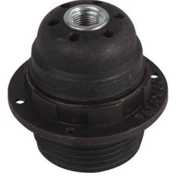 Plastik Bakalit Geçmeli E27 Dişli Rondelalı Duy X 10adet Siyah