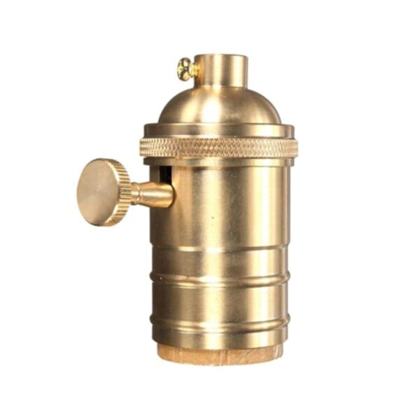 Metal - Pirinç Anahtarlı E27 Duy (rustik Aydınlatma Tasarımları Için)