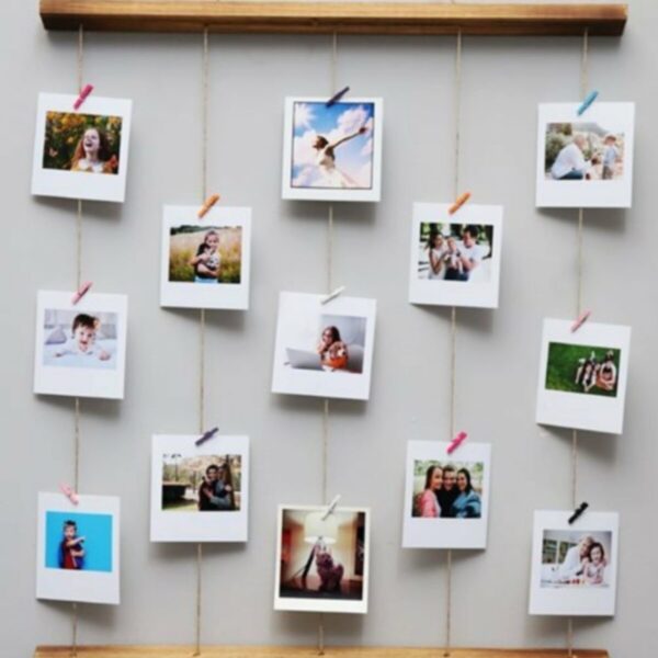 Ahşap Jüt Ipli Duvara Monte Fotoğraf Resim Çerçevesi