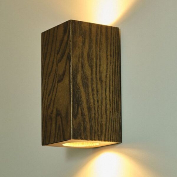 Hüma Tasarım Yansıtma Tasarımlı Çift Yönlü Ahşap Salon Duvar Aplik (Avize Ampul Dahil)