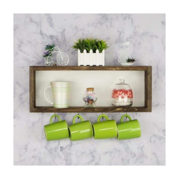 Masif Ahşap Organizer Mutfak Rafı - Kitaplık