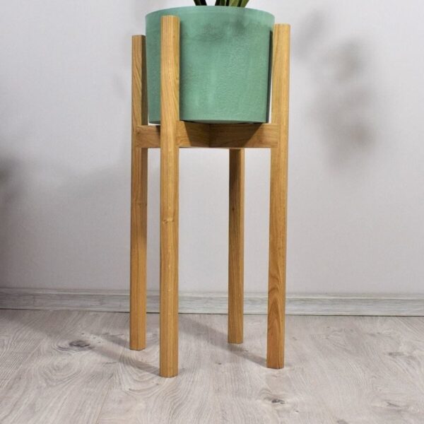 Kahverengi Ahşap Saksılık Çiçeklik Ayaklı Çiçek Standı