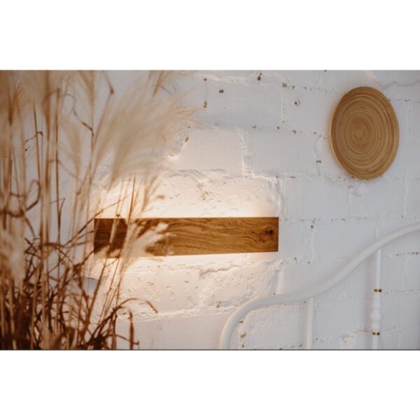 Tasarım Dekoratif Ahşap Halatlı Rustik Duvar Yatak Başı Model Led Aplik