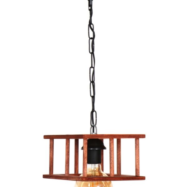 Aysem Tekli Rustik Ahşap Avize - Salon Aydınlatma