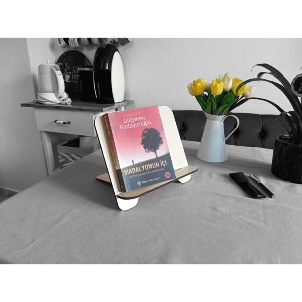 Hüma Ahşap Tablet Telefon Tutucu Ayarlanabilir Kitap Okuma Sehpası Standı Rahle