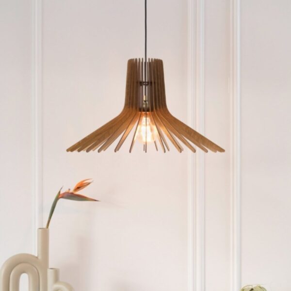 Modern Tasarım Doğal Ahşap Mdf 3d Lazer Kesim Rustik Salon Avize