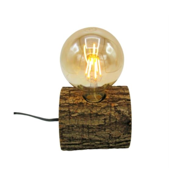 Retro Rustik Doğal Kütük Halatlı Masa Lambası - Abajur