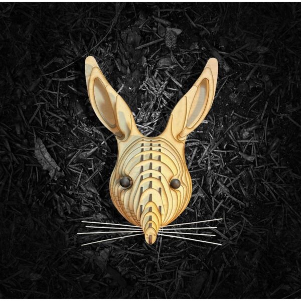 Kelb Köpek Kafası Doğal Ahşap Lazer Kesim Rustik Salon Aplik Duvar Dekoru 3D Tablo Pano (Peri LEDli)