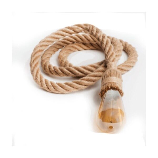 Jüt Halat Sarkıt Duy (1 Metre) Rustik Ampul Için
