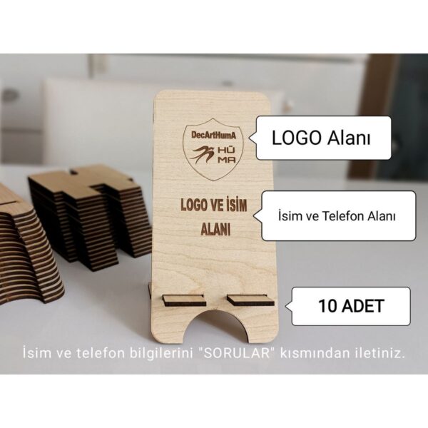 Promosyon Reklam Tanıtım Ürünü  Portatif Ahşap Telefon Tablet Tutucu Aparatı Telefon Tutacağı