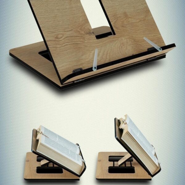 Ahşap Kitap Okuma Ve Tablet Standı