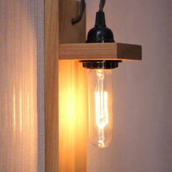 Tasarım Dekoratif Ahşap Halatlı Rustik Duvar Aplik Avize