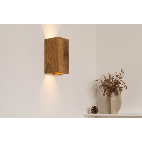 Hüma Tasarım Yansıtma Tasarımlı Çift Yönlü Ahşap Salon Duvar Aplik Avize