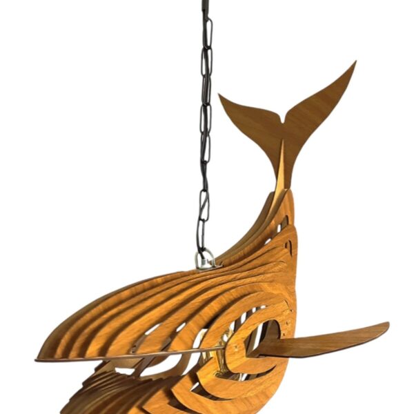 Çocuk Genç Odası Için Doğal Ahşap Mdf 3d Puzzle Lazer Kesim Balina Avize