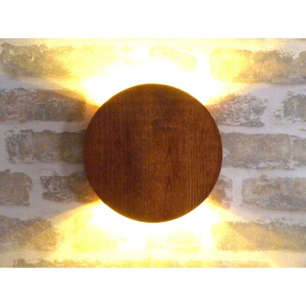 Açma Kapama Butonlu Anahtarlı Doğal Ahşap Yuvarlak Rustik Salon Duvar Aplik Kütük Aplik 220 V