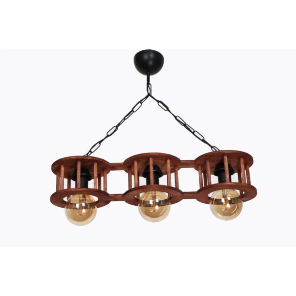 Ahşap Avize Rustik Otantik Dekoratif - Salon Otel Cafe Aydınlatma