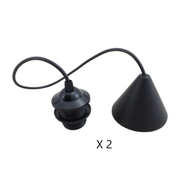 Tijli Tekli Sakıt Siyah Kablolu Asma Duy Tesisat