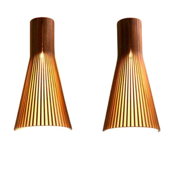 Modern Konik Tasarım Doğal Ahşap Mdf Lazer Kesim Rustik Salon Aplik (1 Adet)