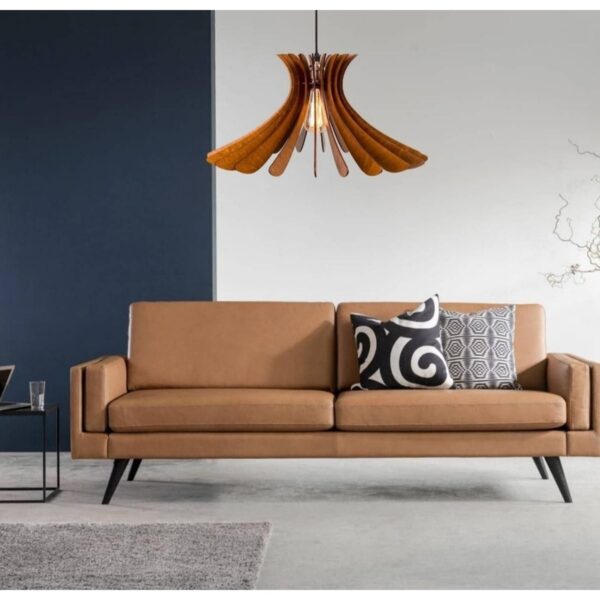 Yelpaze Modern Tasarım Doğal Ahşap Mdf 3d Rustik Ahşap Avize