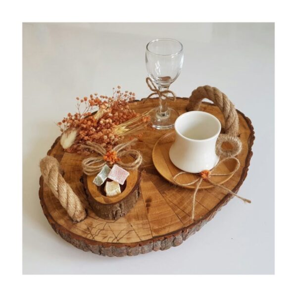 İsme Özel Retro Rustik Ahşap Eskitme Söz Nişan Kahve Sunum Damat Tepsisi Isim Yazdırılabilir